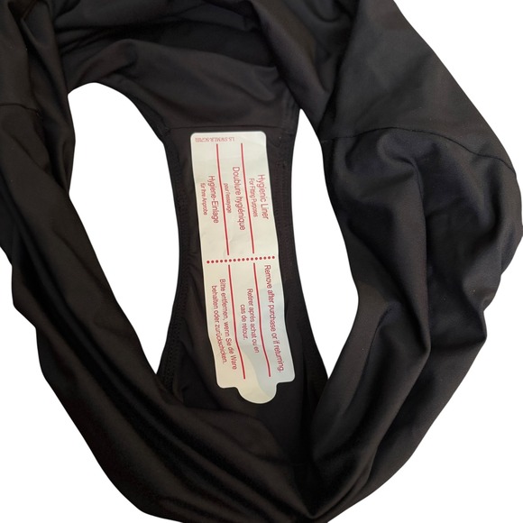 Lands' End Women's Bikini Bottoms Size 12 Black High Waist Swimwear New No Tags - Picture 5 of 6